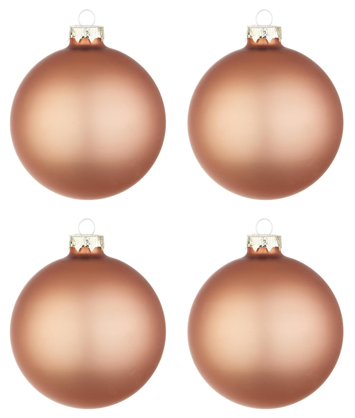 Palline di Natale in Vetro Argilla Opaco Marrone Addobbi Decorazioni Albero Diametro: 100 mm