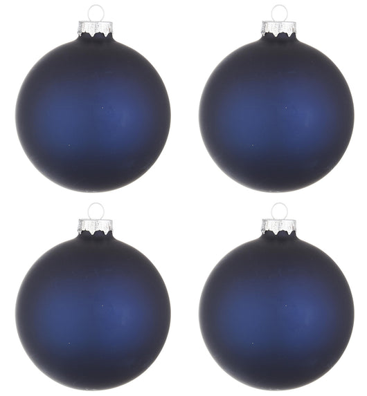 Palline di Natale in Vetro Blu Opaco Addobbi Decorazioni Natalizie Albero Diametro: 100 mm