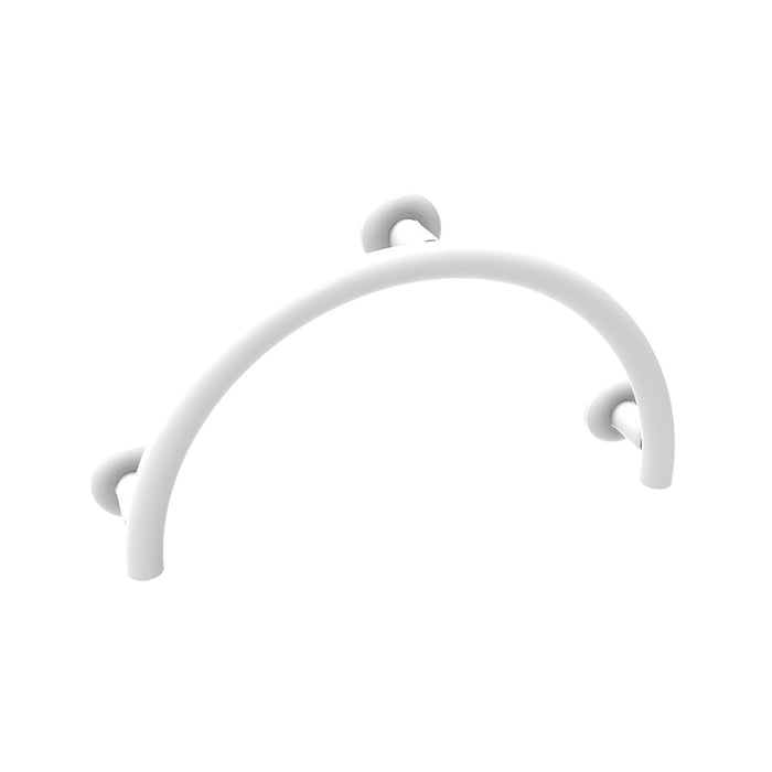 Maniglione per vasca mezzaluna tondo bianco, goman