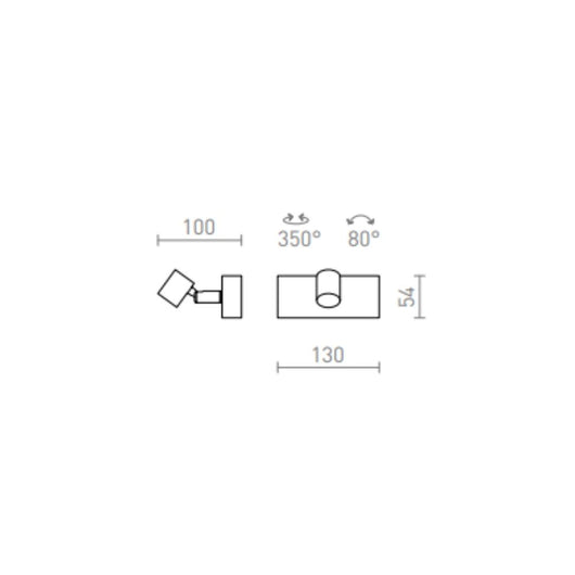 Faretto TRICA I da parete bianco  230V GU10 25W