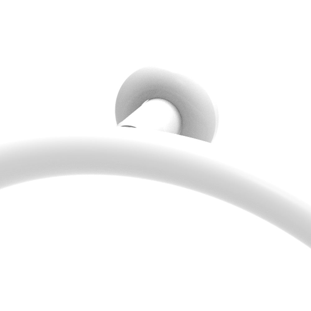 Maniglione per vasca mezzaluna tondo bianco, goman