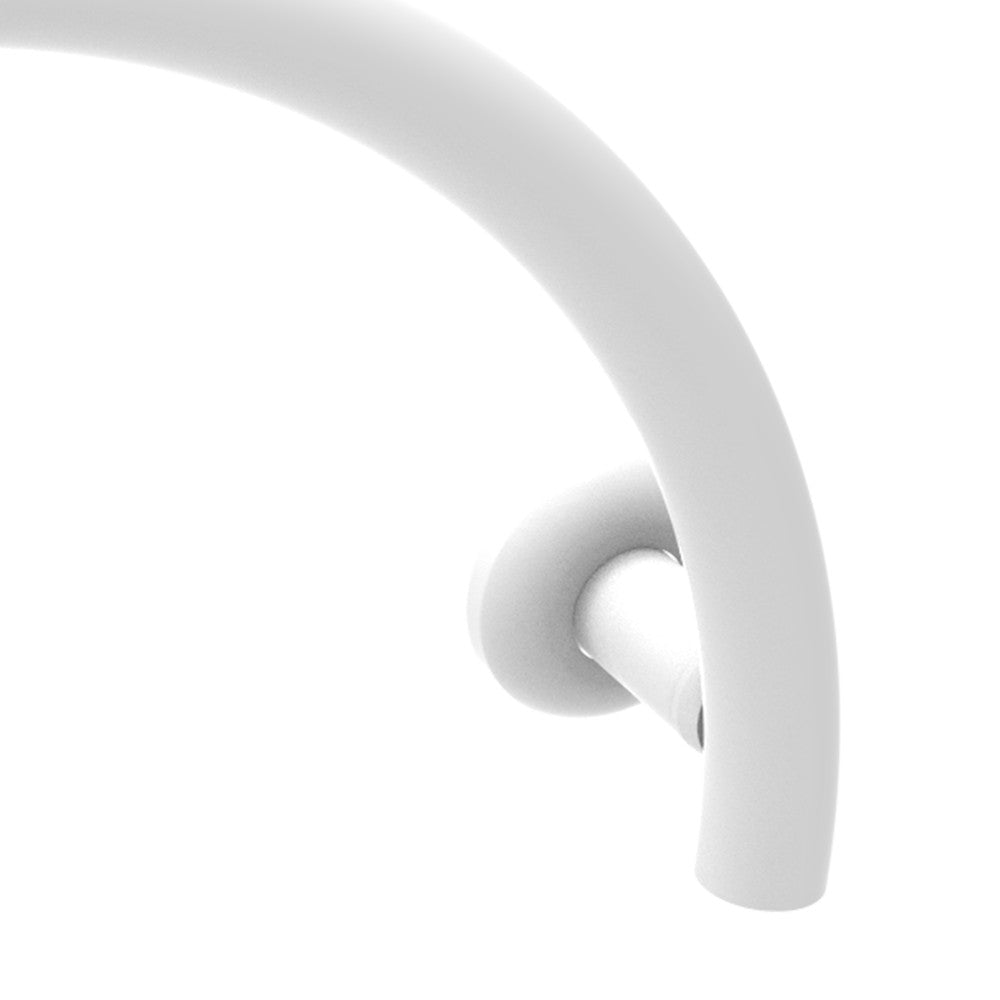 Maniglione per vasca mezzaluna tondo bianco, goman