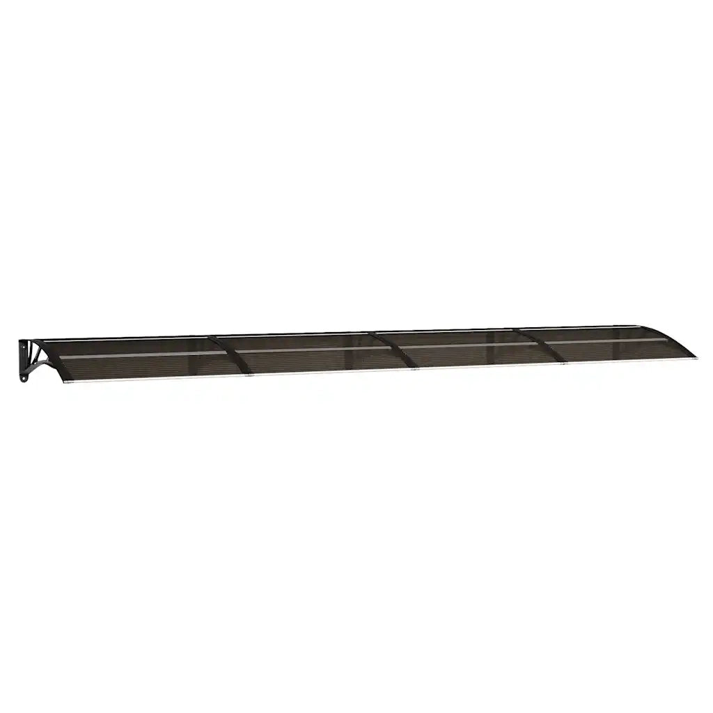 Tettoia per Porta Nera 400x75 cm Policarbonato CFW1269931