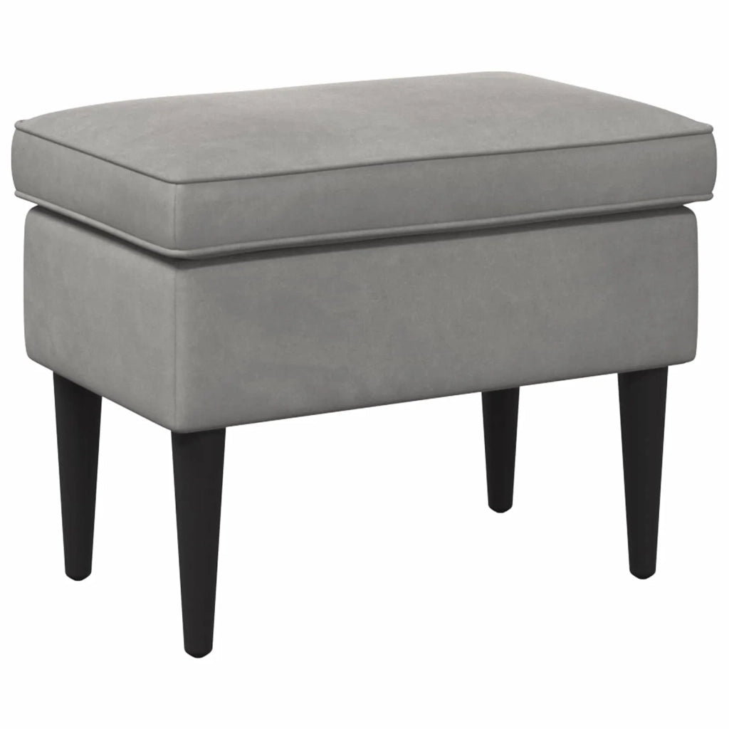 Poggiapiedi Grigio Chiaro 55 x 35 x 41 cm Velluto