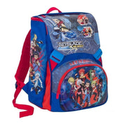 Trade Shop - Zaino Estensibile Scuola Beyblade Burst Seven Estensibile Colore Rosso Blu -