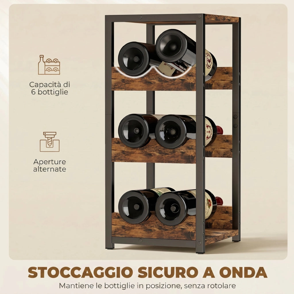 Tavolino ¨C zephmum ¨C marrone rustico, nero, piedini regolabili
