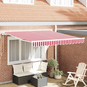 Tettuccio Elettrico Retrattile Rosso e Bianco 350 x 250 cm 3330269