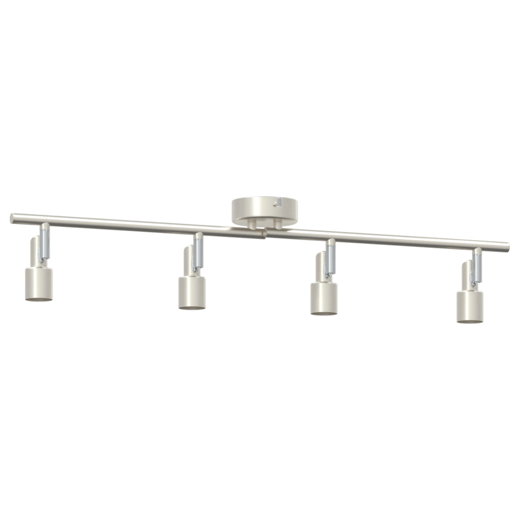 Faretto da soffitto 4 Vie Regolabili in Nickel Spazzolato GU10