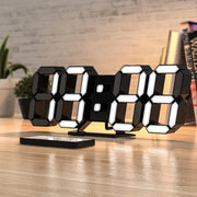 Orologio da Parete - Moderno - Led - 3D - Alarme - Con Telecomando a Distanza - Digitale - 25 x 3,81 x 3,8 cm
