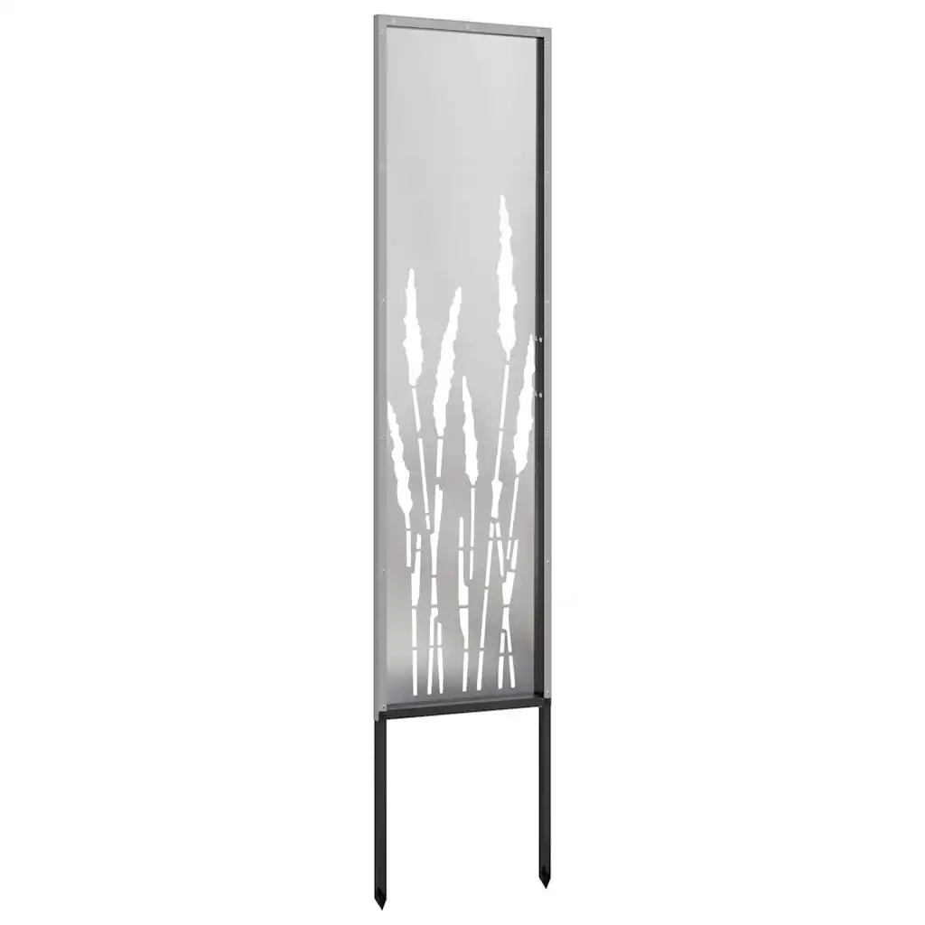 vidaXL Schermo per privacy in giardino Traforo Argento 32 x 140 cm
