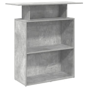 Banco Reception | Scrivania | Tavolo da Ufficio Grigio Cemento 100x40x104 cm Legno Multistrato