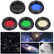 Set di Filtri Colorimetrici Professionali - Rood/Groen Filtro Lunare - Vetro Ottico - Lega di Alluminio - Accessori Telescopici - 1,25 Pollici - Accessori Telescopici