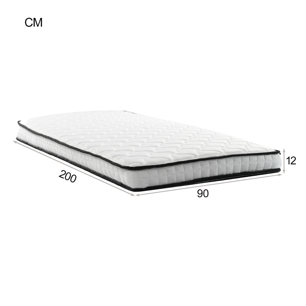 Letto divano estraibile 90 × 200 cm con contenitore laterale, USB, LED, 2 materassi inclusi, grigio chiaro