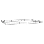 Recinto per cani 32 pannelli 100 x 50 cm acciaio verniciato a polvere nero 02_0043628