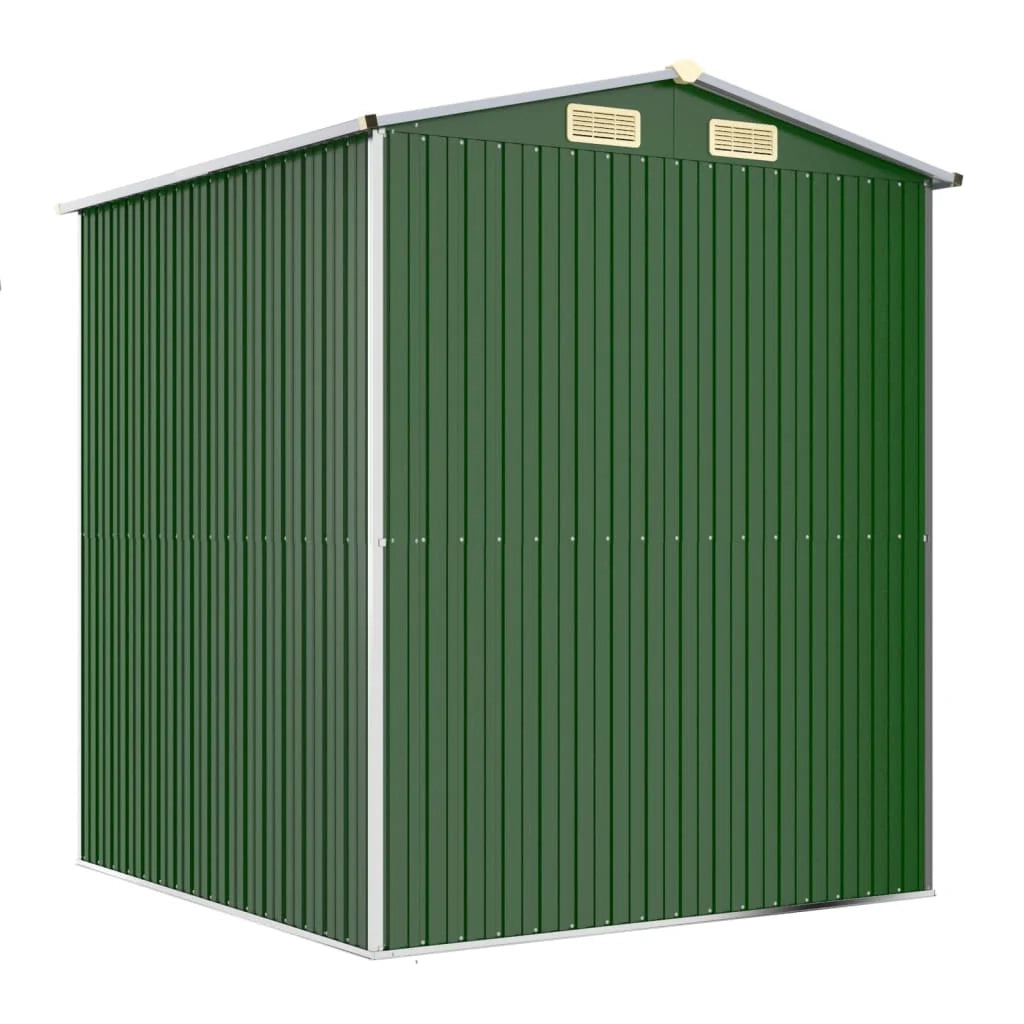 Casetta da giardino cabina ripostiglio casetta da esterno robusta casetta per attrezzi 192 x 191 x 223 cm acciaio zincato verde 02_0022361