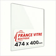 474 x 400 x 4 mm - Vetro per stufa a legna - vetro camino di ricambio - vetro per caminetto resistente al fuoco - France Vitre