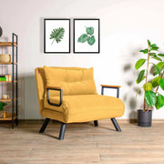 Poltroncina Keoni, Poltrona Reclinabile, 60x78x78h cm Giallo