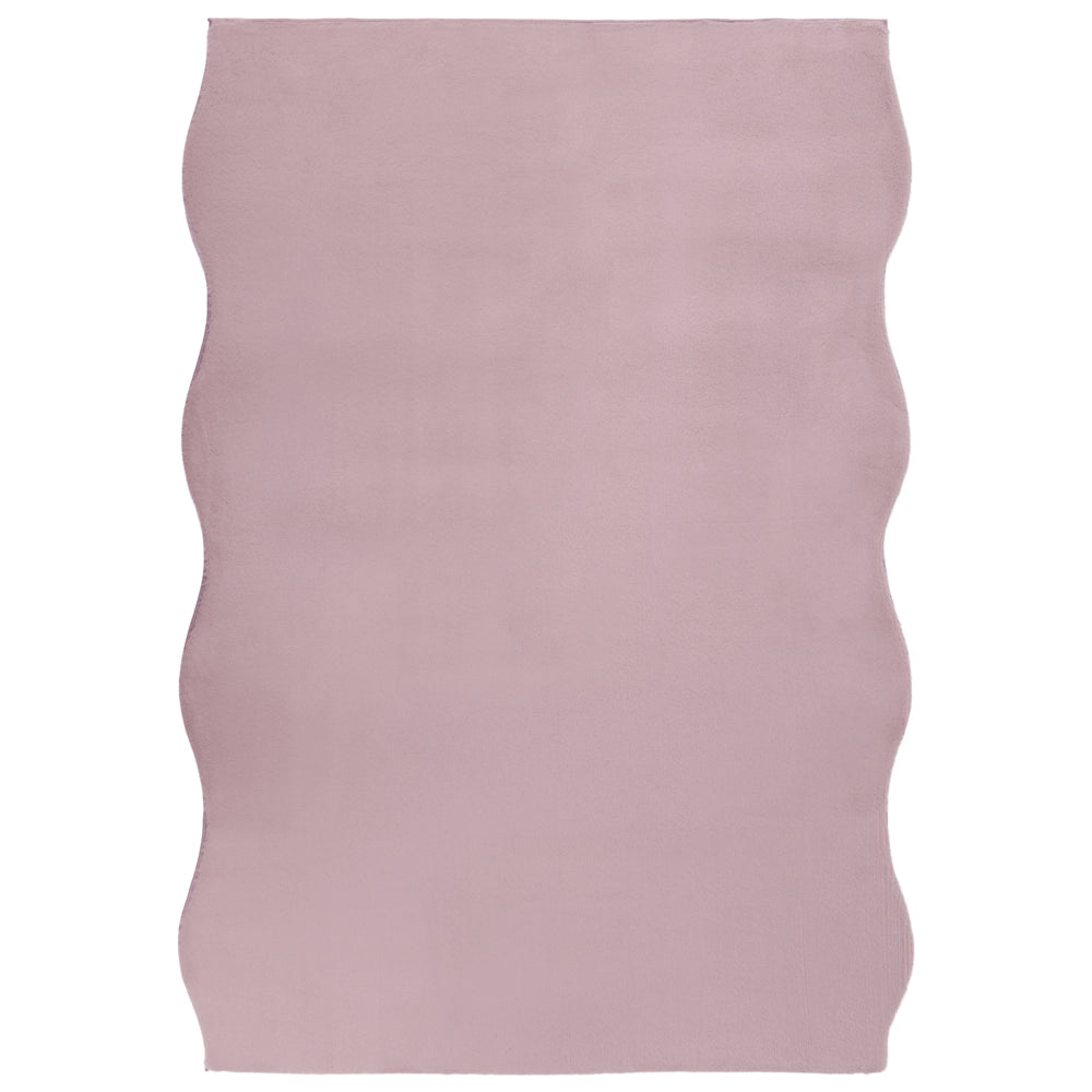 Tappeto Moderno Viola Chiaro in Ecopelliccia a Pelo Lungo 160x230cm per Soggiorno e Ingresso
