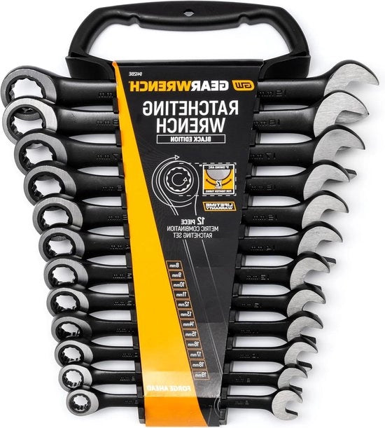 Chiave inglese con rattrapante a misura metrica 12 pezzi Nero 8-19 mm 9412BE (Edizione Limitata)