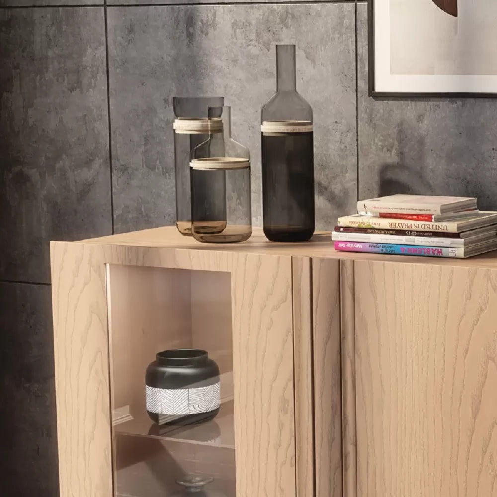 Madia credenza moderna in legno massello 3 ante 180x48x88 - Mobili 2G