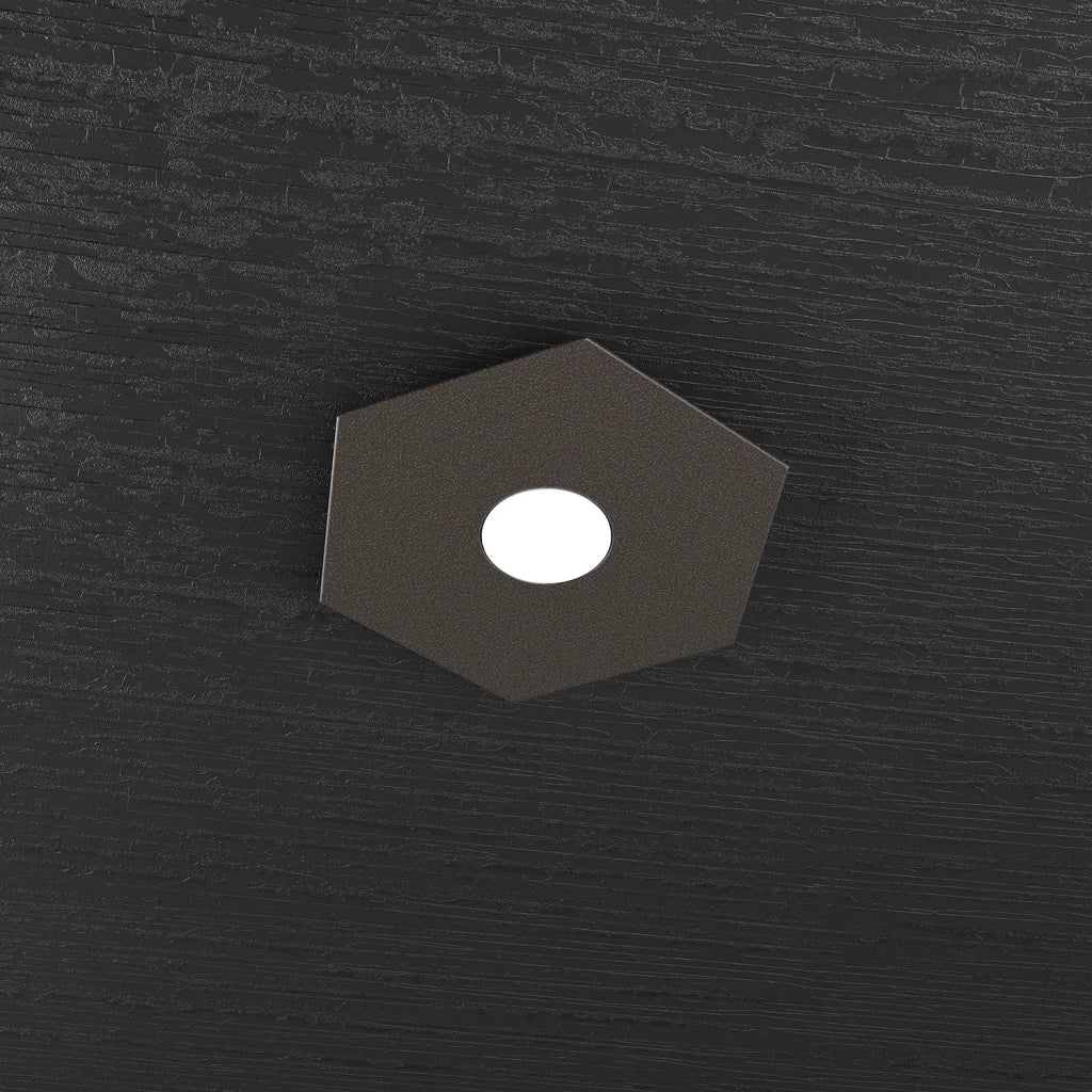 Applique Industrial-Minimal Hexagon Metallo Marrone 1 Luce Gx53