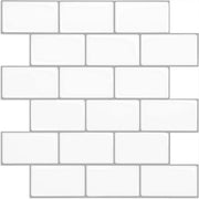 Pavimento in vinile - Pannelli - 30 x 30 cm - Bianco Lucido - Mortella Grigia