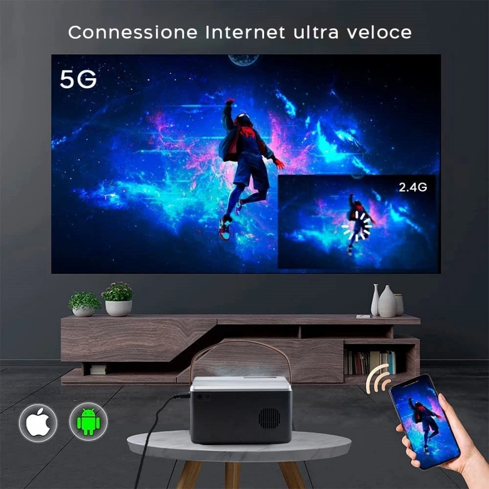 Trade Shop - Videoproiettore Portatile Ad Alta Definizione Hd Lettore Multimediale Q-hd4800 -