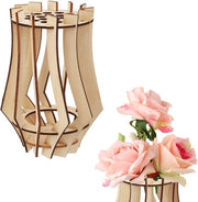 Vassoio in legno per fiori - Supporto da esposizione - Borsa per fiori rustica - Adatto per narcisi/tulipani/rose - 15x10,7cm - In legno di tiglio robusto - Vaso in legno