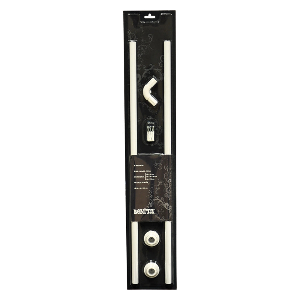 1pz telaio per tende doccia a 'l' cm 80x80 cod:ferx.208930nlm