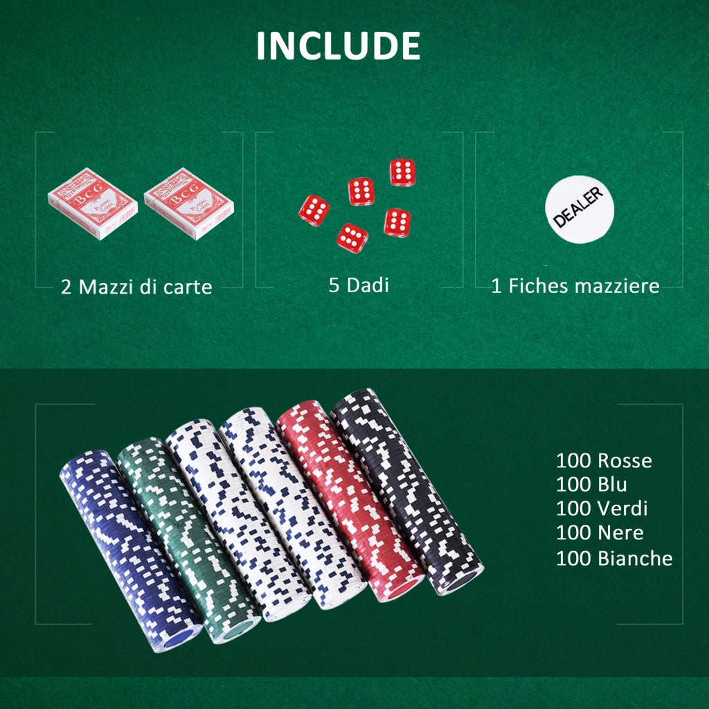 Set Poker Professionale in Alluminio ¨C zephmum ¨C 500 Fiches, 2 Mazzi