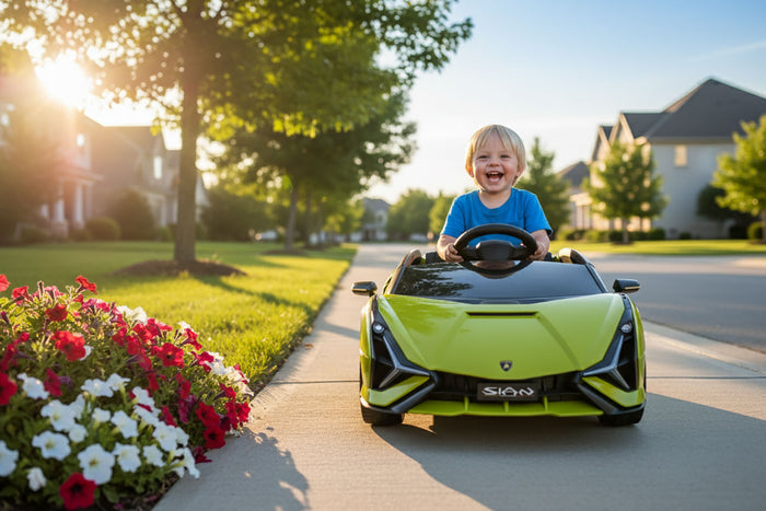 Macchina Elettrica per Bambini Licenza Ufficiale Lamborghini Sian 10,8V 5,4Ah Verde