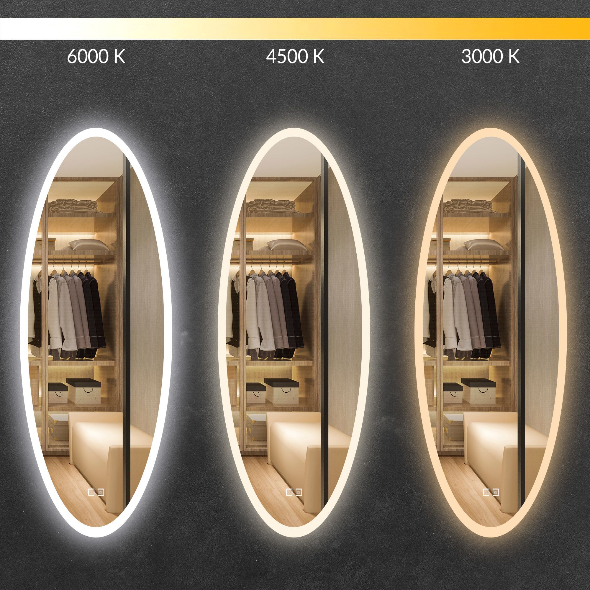 Specchio Led 50x120cm Wwa