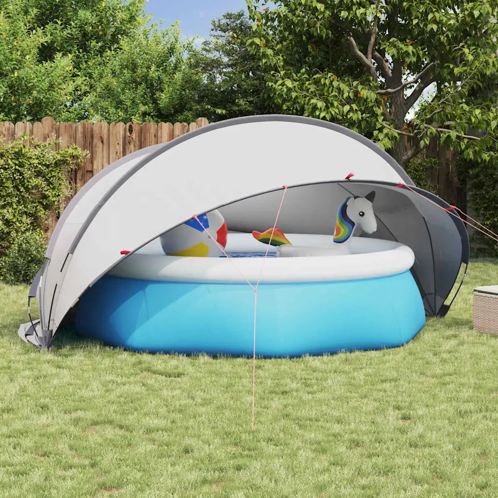 Dome Piscina Grigio e arancione 405 x 405 x 192 cm