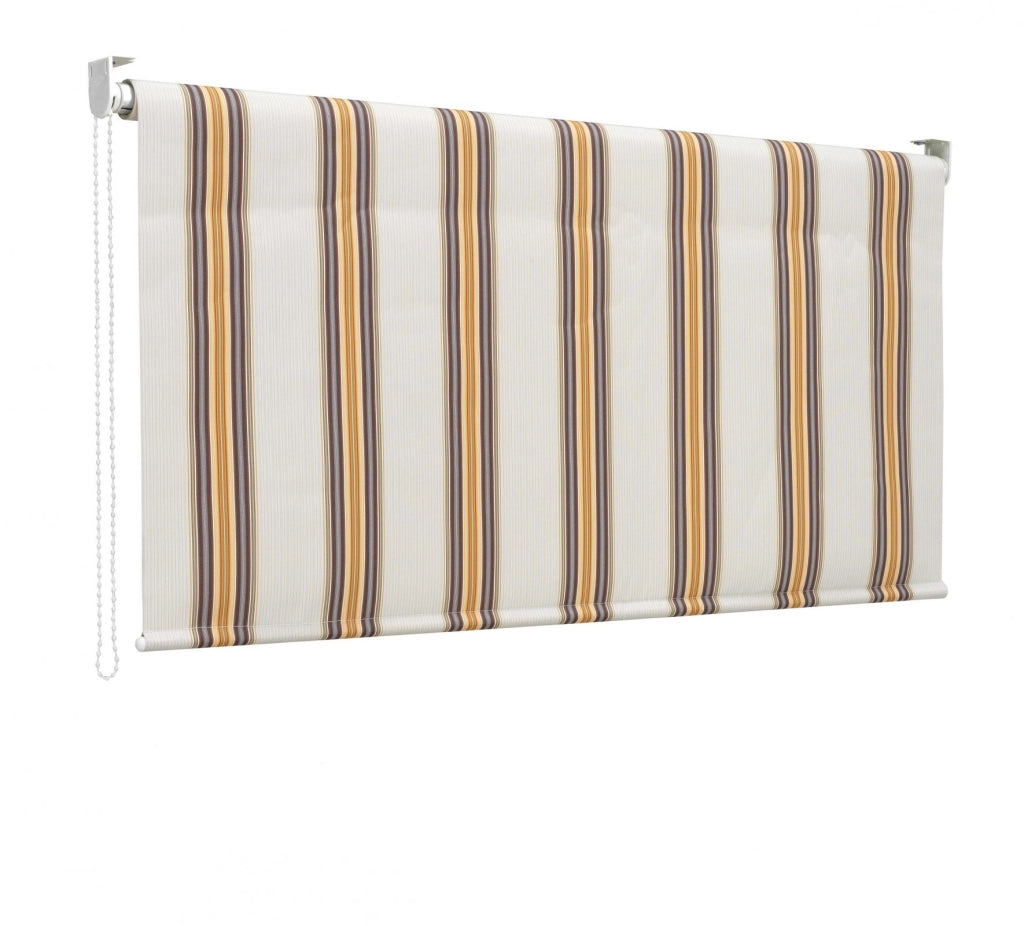 Tenda da sole a caduta, rullo avvolgibile con catenella L 150 H250cm Fredi righe beige