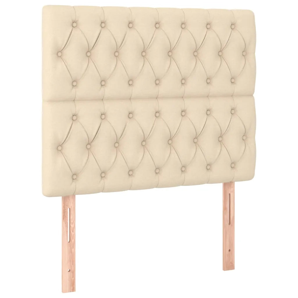 Giroletto a Molle con Materasso Crema 100x200 cm in Tessuto 3136818
