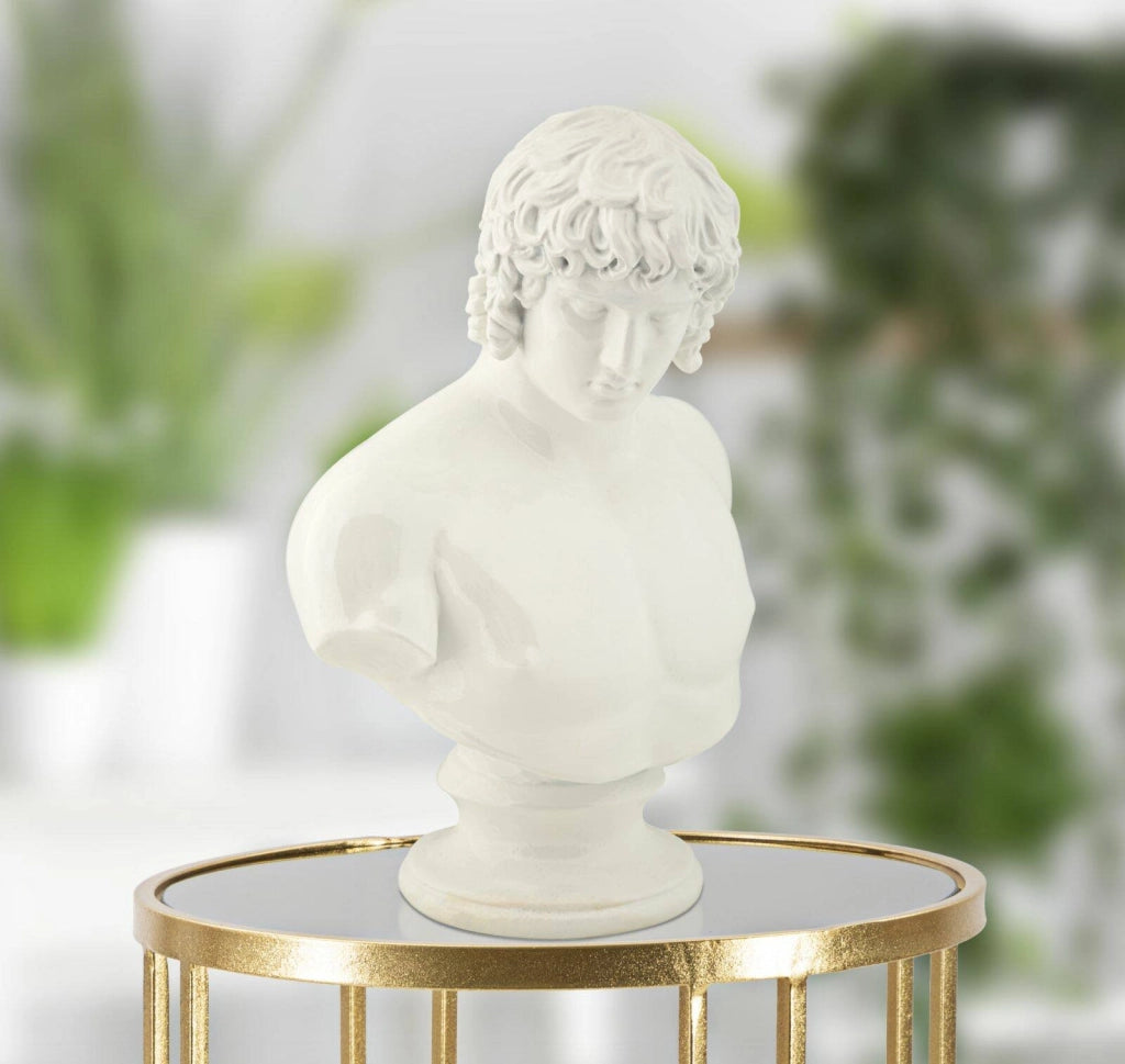 Oggettistica Encausto, Complemento d'arredo, Articolo decorativo, Accessorio d'arredo, 18x13 h25 cm, Bianco
