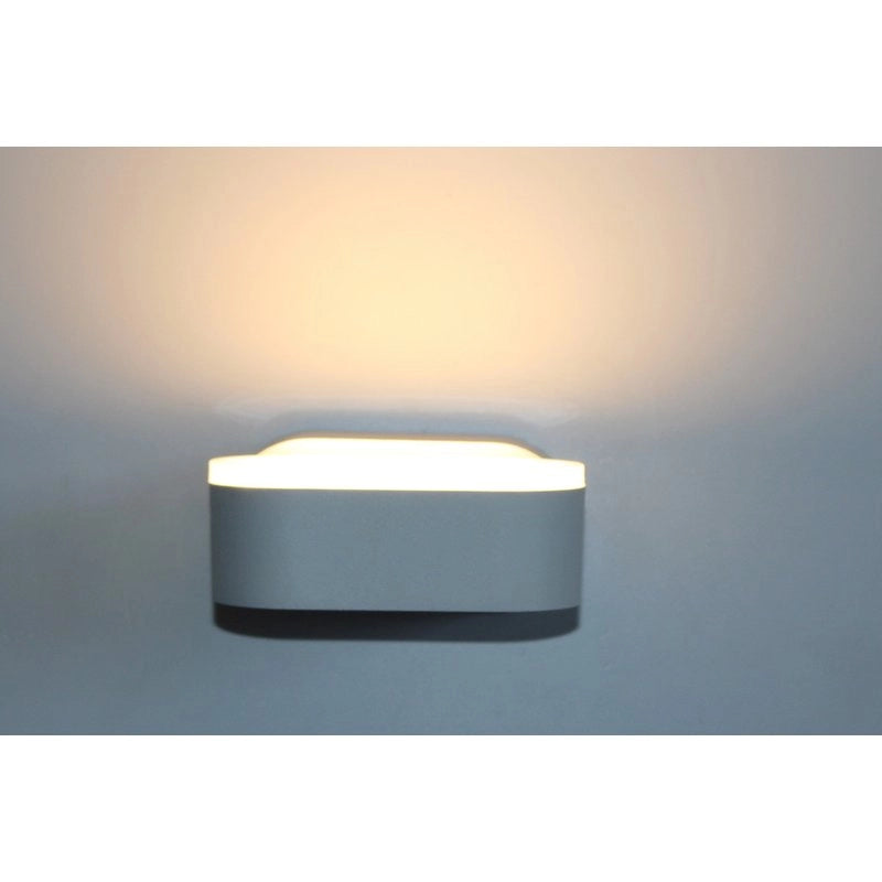 Applique Led Da Parete Dayna 6W Caldo 3000K Carcassa Bianca IP65 Ovale Orientabile 360 Gradi SKU-218286