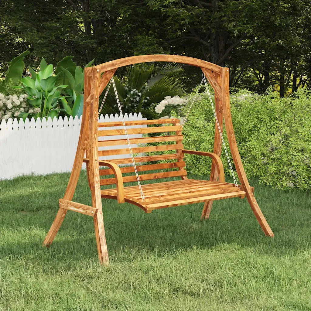 Altalena in Legno Ricurvo con Finitura in Teak CFW2974588