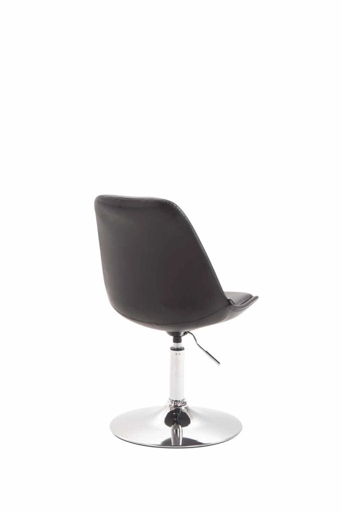 Sedia da pranzo MAVERICK in similpelle nero,cromo
