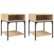 Set di 2 Comodini | Armadio da Notte | Mobiletto da notte Rovere Sonoma 40x41x50 cm in Legno Multistrato