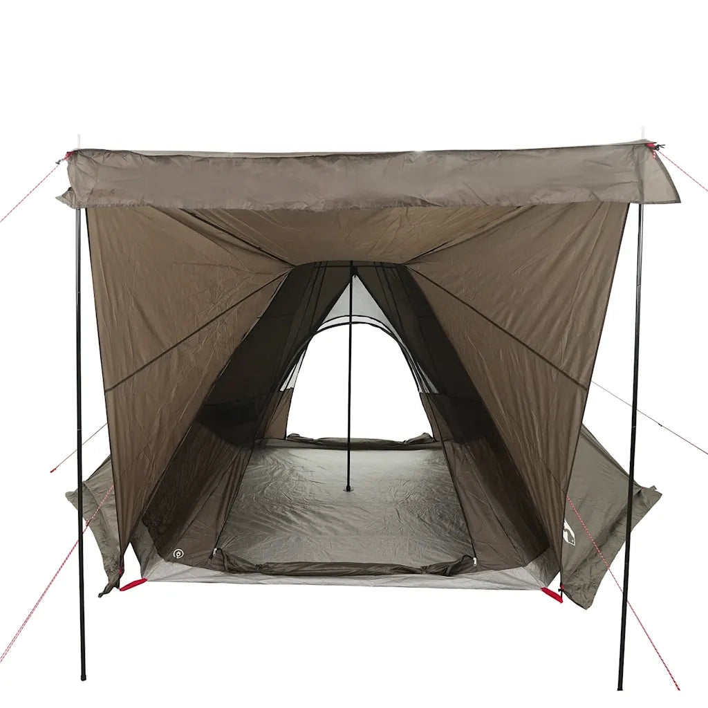 Tenda Familiare Tipi per 6 Persone-Tenda da campeggio Marrone Impermeabile