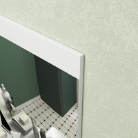 Specchio da Bagno da Parete con Mensola 50x12x60 cm Bianca