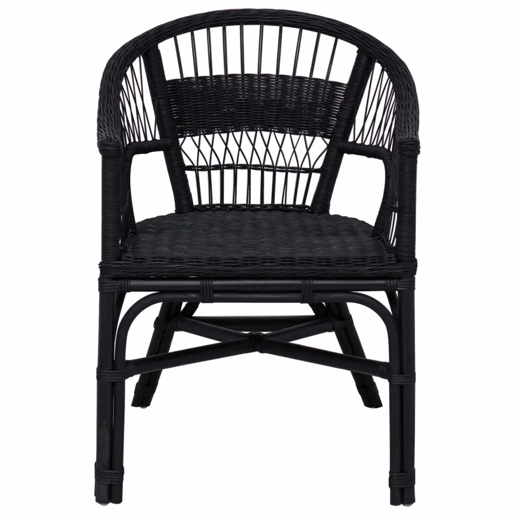 Sedia Impilabile Nero 60 x 60 x 81 cm Rattan 42033213