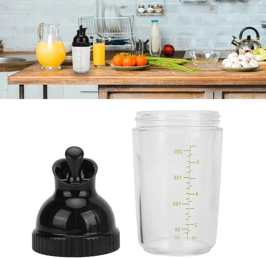 Mixer per Insalate 200 Ml | Contenitore per Insalate | Contenitore per Insalate con Coperchio | BPA libero | Prevenire la Fuga | Contenitore per Insalate con Coperchio | Contenitori di Cucina - Nero