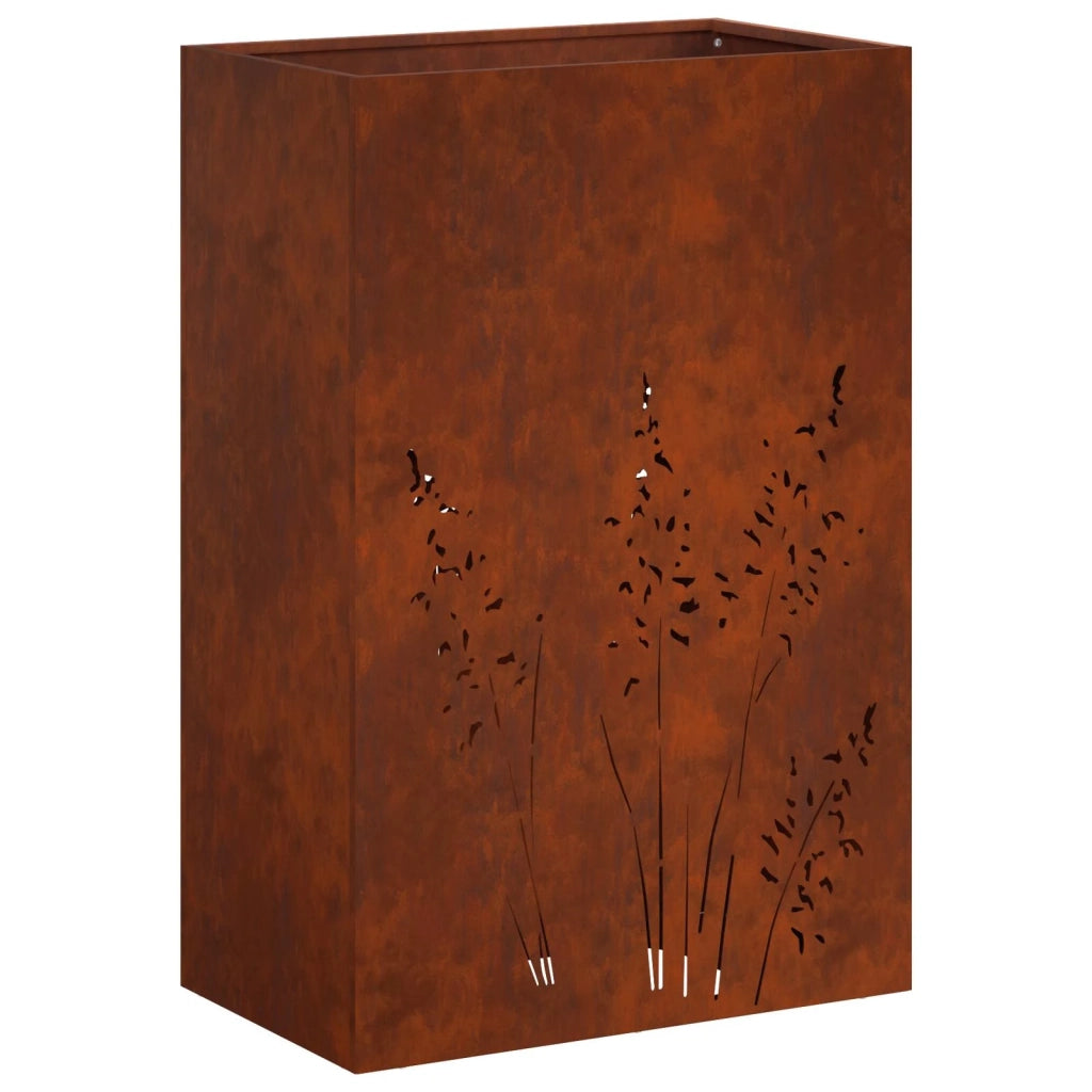 Vaso da giardino 2 pz Ruggine 50 x 30 x 75 cm Acciaio Corten 8005791
