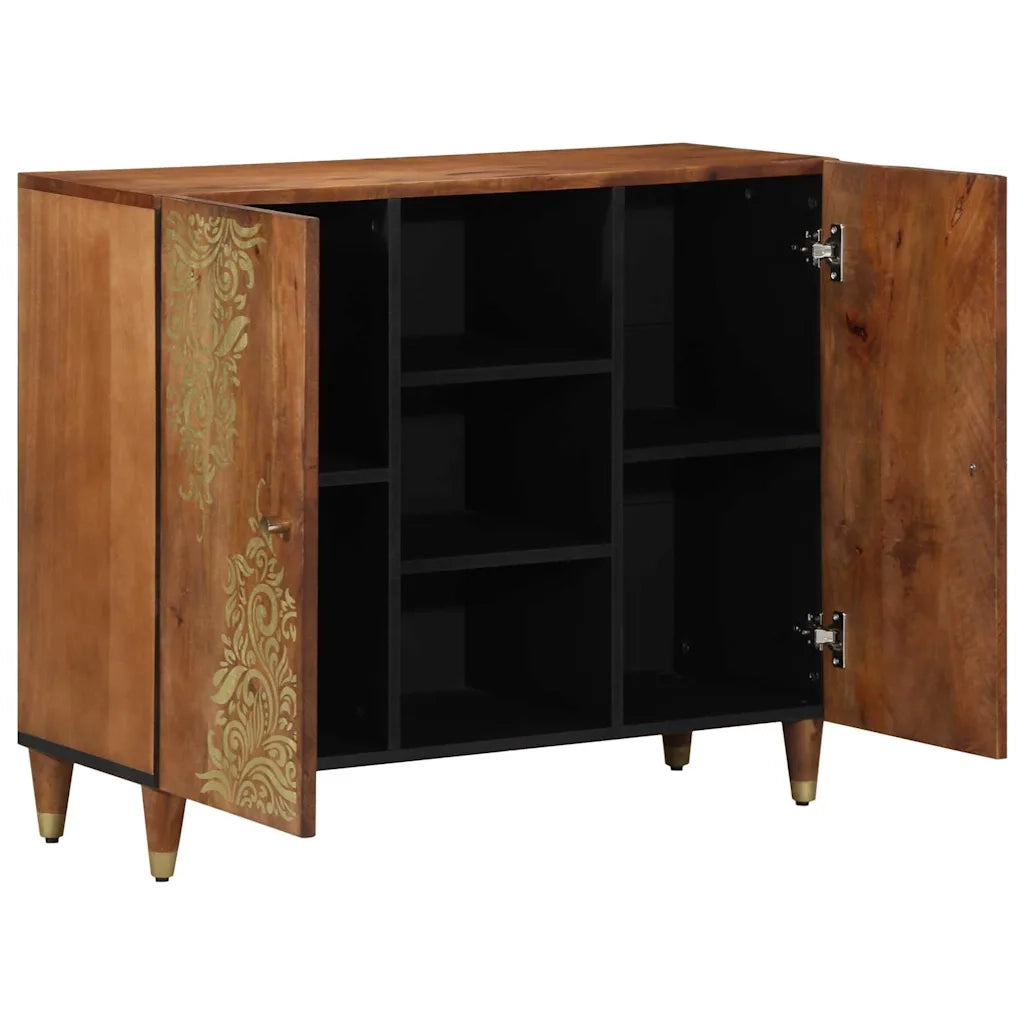 Credenza Marrone 90 x 33 x 75 cm Legno di mango massello 4018764