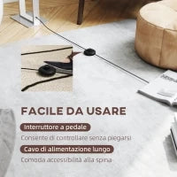 Lampada da Terra da 150 cm con 3 Modalità, Luminosità Regolabile e Interruttore a Pedale, Bianco