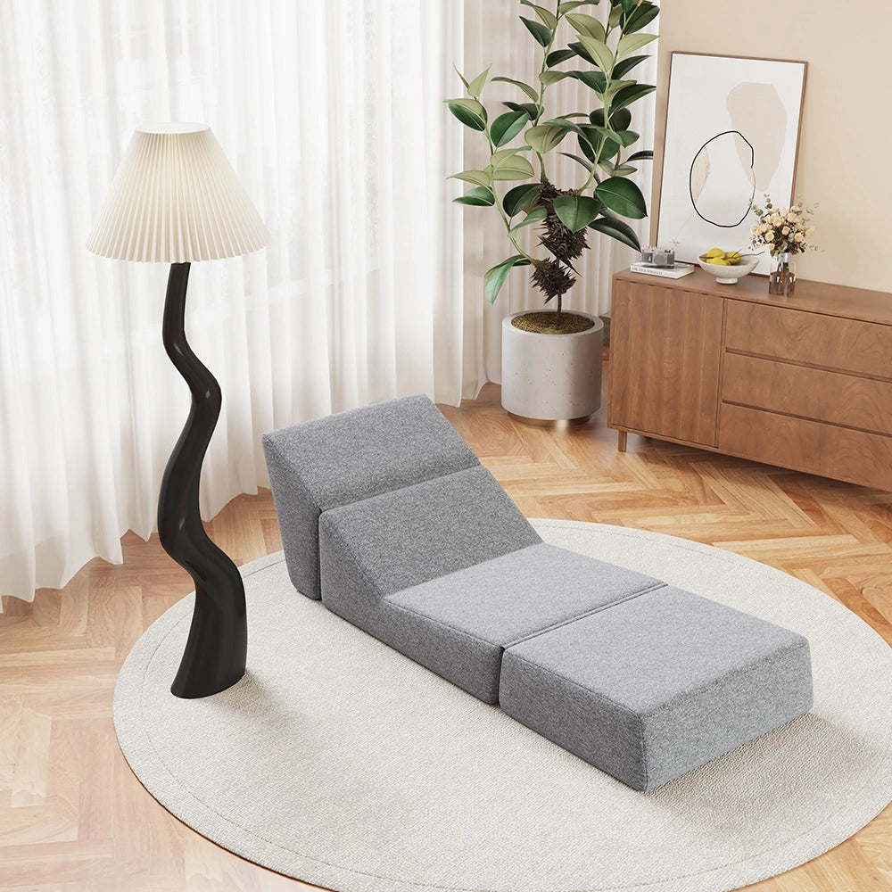 Divano letto pieghevole - Xylo - Mini lounge con triplo materasso, grigio