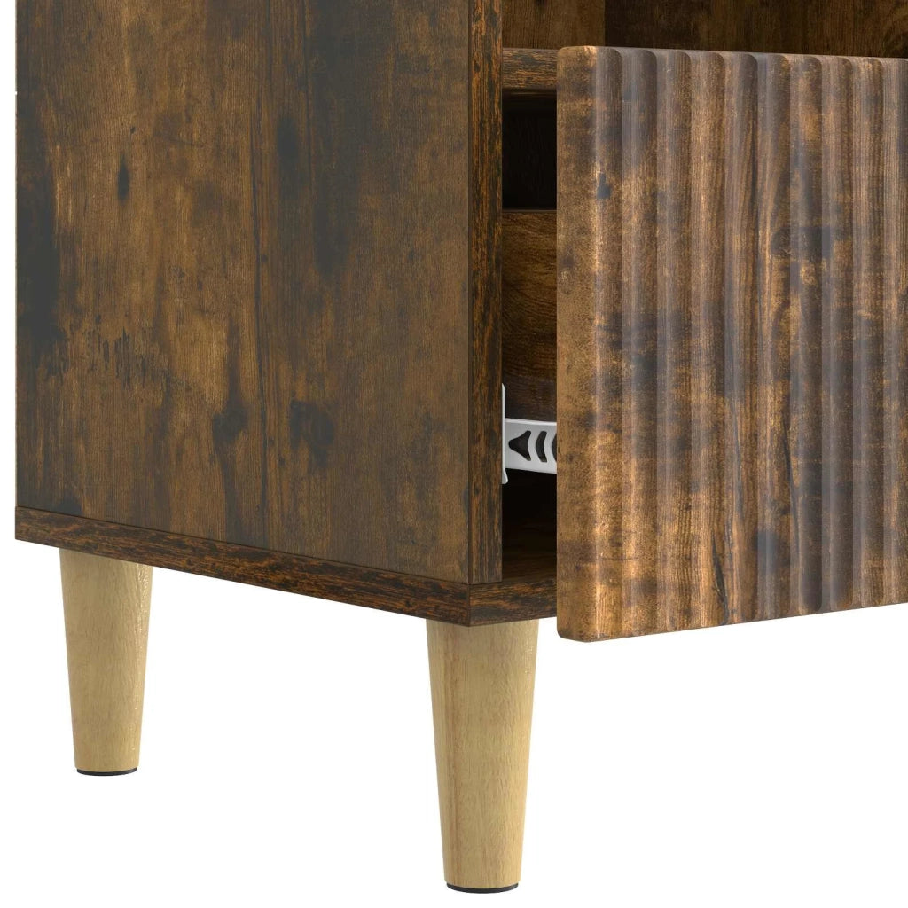 Mobile TV Rovere Fumo 102 x 34,5 x 50 cm Legno ingegnerizzato 894680