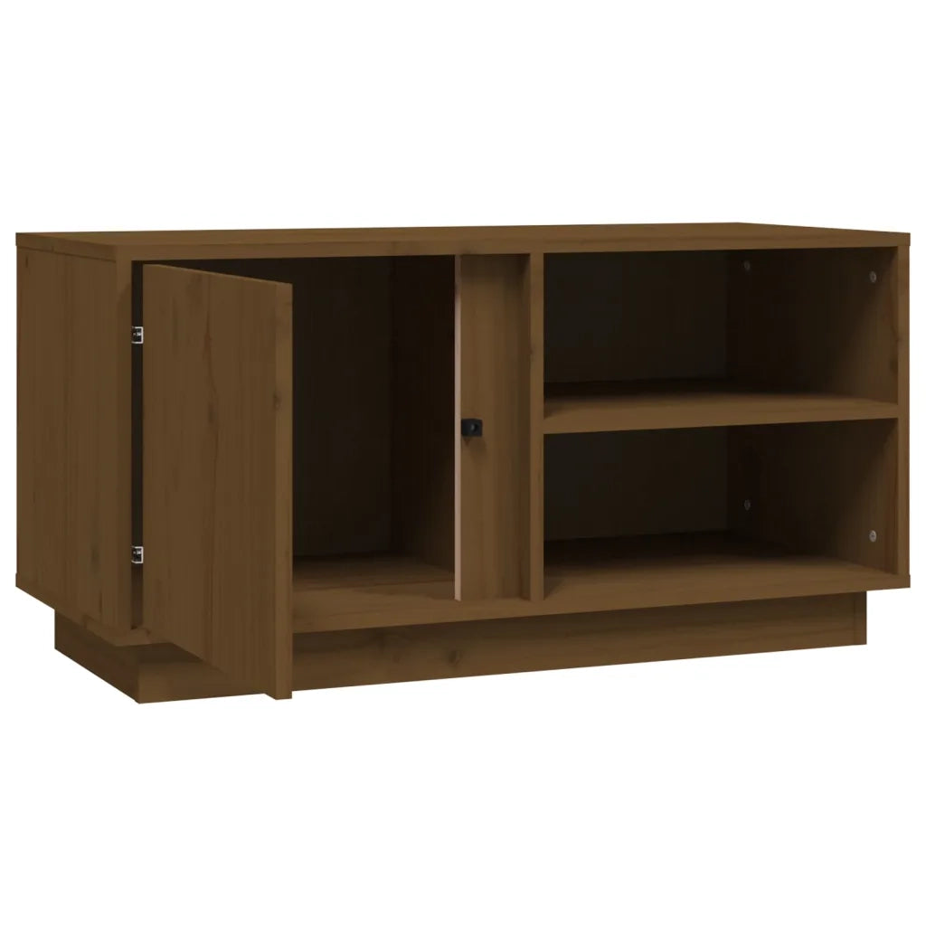 Mobile Porta TV Miele 80x35x40,5 cm in Legno Massello di Pino cod mxl 26939